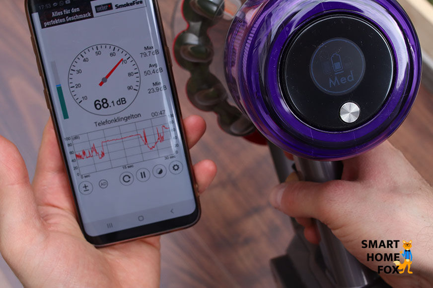 Dyson V11 volume test